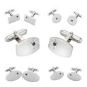 【送料無料】メンズアクセサリ- スターリングシルバーカフリンクスラウンドシルバーメンズカフリンクスsterling silver cufflinks 925 round oblong square silver 925 mens cufflinks