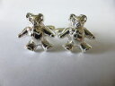 【送料無料】メンズアクセサリ- スターリングシルバーテディベアイギリスカフリンクスsterling silver teddy bear cufflinks uk made and hallmarked