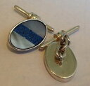 【送料無料】メンズアクセサリ- モダンパールラピスカフスボタンチェーンリンクbeautiful modern 925 silver mother of pearl and lapis cufflinks chain links