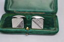 【送料無料】メンズアクセサリ- ビンテージスターリングシルバーアールデコデザインカフリンクスvintage sterling silver cufflinks with an art deco design b701