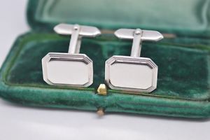 【送料無料】メンズアクセサリ—　ビンテージスターリングシルバーアールデコデザインカフリンクスvintage sterling silver cufflinks with an art deco design b839