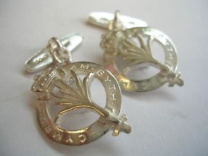 【送料無料】メンズアクセサリ— スターリングシルバーウェールズリークメンズカフリンクス 925 sterling silver welsh guards regiment leek design mens cufflinks