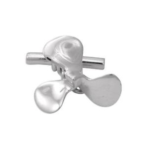 【送料無料】メンズアクセサリ—　スターリングシルバーボートプロペラカフリンクス925 sterling silver..