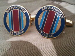 【送料無料】メンズアクセサリ—　アフガニスタンベテランカフスリンクafghanistan veteran military cufflinks