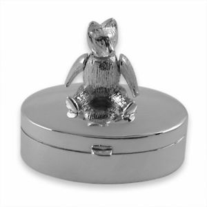 ̵ۥ󥺥ꡡ󥰥Сƥǥ٥ܥåsterling silver oval teddy bear tooth box
