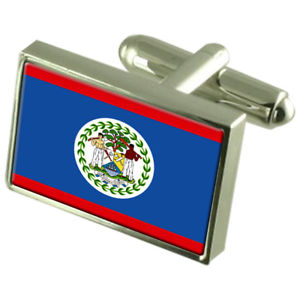 【送料無料】メンズアクセサリ—　ベリーズスターリングフラグカフスリンクbelize sterling silver flag cufflinks