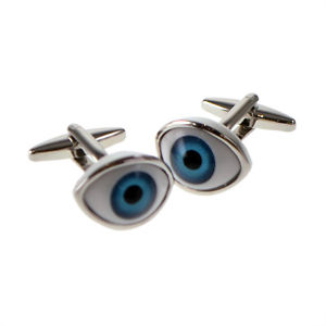 【送料無料】メンズアクセサリ—　カフスボタンオプションボックス×テストlarge blue eyes cufflinks options eye test presented in a box x2n314