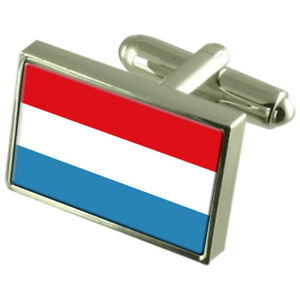 【送料無料】メンズアクセサリ— ルクセンブルクスターリングフラグカフスリンクluxembourg sterling silver flag cufflinks