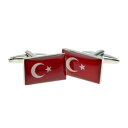【送料無料】メンズアクセサリ- トルコトルコボックス×フラグカフスボタンturkey turkish flag cufflinks presented in a cufflink box x2bocf047