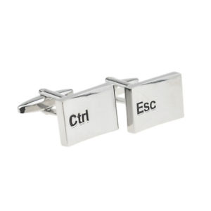 【送料無料】メンズアクセサリ—　コンピュータキーオタクカフスボタンit computer ctrl esc key geeks cufflinks x2n081