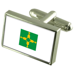 【送料無料】メンズアクセサリ—　ブラジリアブラジルスターリングフラグカフスリンクbrasilia city brazil sterling silver flag cufflinks engraved box