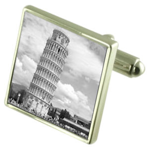 【送料無料】メンズアクセサリ—　イタリアピサスターリングシルバーカフリンクスオプションボックスitaly leaning tower of pisa sterling silver cufflinks optional engraved box