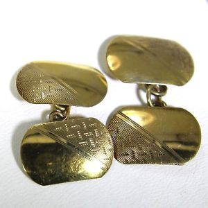 【送料無料】メンズアクセサリ—　アールデコカフスボタンイエローゴールドエンジンオンカフリンクart d..