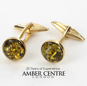 ̵ۥ󥺥ꡡꥢ饷å꡼󥪥󥸥եåɥɡitalian made classic green amber cuff links in solid 9ct gold gf0002g rrp285