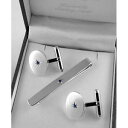 【送料無料】メンズアクセサリ— スターリングシルバーサファイアタイスライドセットsterling silver sapphire tie slide...