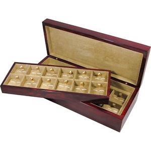 【送料無料】メンズアクセサリ—　ラミネートベニヤlaminated rosewood veneer 24 cufflink box by hillwood uk ltd