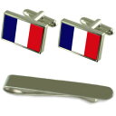 【送料無料】メンズアクセサリ—　マヨットフラグシルバーカフスボタンタイクリップボックスセットmayotte flag silver cufflinks tie clip box gift set