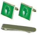 【送料無料】メンズアクセサリ— フラグシルバーカフスボタンタイクリップボックスセットoas flag silver cufflinks tie cl...