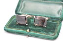 【送料無料】メンズアクセサリ- ヴィンテージゴールドアートスモーキークオーツアールデコカフリンクスvintage 10ct gold art deco cufflinks with polished smoky quartz 1145g b847