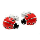 【送料無料】メンズアクセサリ—　ディーキンフランシスシルバーエナメルカフスボタンdeakin and francis silver amp; enamel ladybird cufflinks ladybug