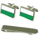 【送料無料】メンズアクセサリ— フラグシルバーカフスボタンタイクリップボックスセットstyria flag silver cufflinks tie...