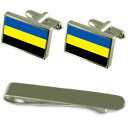 【送料無料】メンズアクセサリ— フラグシルバーカフスボタンタイクリップボックスセットgelderland flag silver cufflinks...