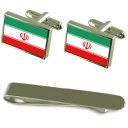 【送料無料】メンズアクセサリ— フラグシルバーカフスボタンタイクリップボックスセットirn flag silver cufflinks tie cl...