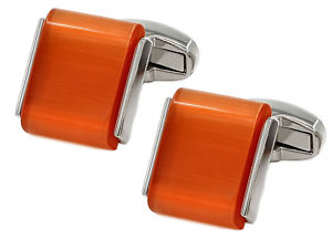 【送料無料】メンズアクセサリ—　オレンジカボションメンズウェディングカフカフリンクスリンクorange opaque cabochon gem stone mens wedding gift cuff links cufflinks direct