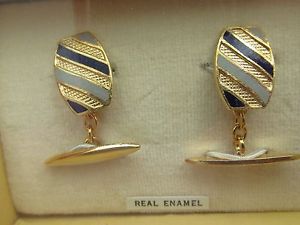 【送料無料】メンズアクセサリ—　ビンテージエナメルカフスボタンvintage gilt and enamel cufflinks s..