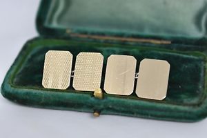 【送料無料】メンズアクセサリ—　ビンテージアールデコスターリングシルバーゴールドプレートカフリン..