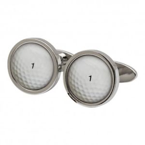 【送料無料】メンズアクセサリ—　ソニアスペンサーゴルフボールカフスリンクgolf ball cufflinks by sonia spencer england