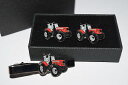 【送料無料】メンズアクセサリ— マッセイファーガソントターカフスボタンタイクリップエナメルセットmassey ferguson tractor cu...