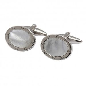 【送料無料】メンズアクセサリ—　ポートカフリンクスエディションmother of pearl port hole cufflinks oval edition