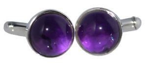 【送料無料】メンズアクセサリ—　スターリングシルバーアメジストカフリンクスラウンドカフスsterling 925 silver purple amethyst cufflinks, round cuffs, authentic gemstones