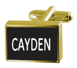 ̵ۥ󥺥—ܥåե󥯥engraved box goldtone cufflinks name cayden