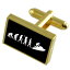 【送料無料】メンズアクセサリ—　ジェットスキーカフスリンクメッセージボックスevolution ape to man jet ski goldtone cufflinks engraved message box