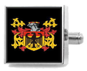 【送料無料】メンズアクセサリ— イギリスカフリンクスパーソナライズケースコートfeetham england family crest surnam...