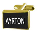 engraved box goldtone cufflinks name ayrtonカフスリンク ayrton※注意※NYからの配送になりますので2週間前後お時間をいただきます。人気の商品は在庫が無い場合がございます。ご了承くださいませ。サイズの種類の商品は購入時の備考欄にご希望のサイズをご記載ください。　携帯メールでの登録ですと楽天からのメールが届かない場合がございます。