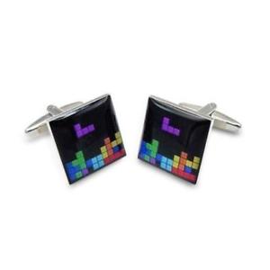 【送料無料】メンズアクセサリ—　テトリスカフリンクスtetris cufflinks