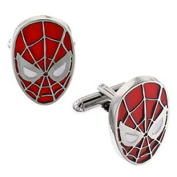 【送料無料】メンズアクセサリ—　マーベルコミックスパイダーマンマスクカフスボタンレトロスパイダーマンmarvel comics spiderman mask cufflinks retro icial spiderman boxed