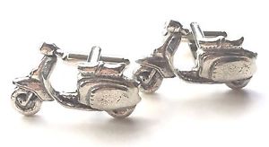 【送料無料】メンズアクセサリ—　スクーターバイクハンドメイドピューターカフリンクスボックスlambretta scooter motor bike hand made pewter cufflinks n38 gift boxed