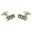 【送料無料】メンズアクセサリ- スモーキーグレーストライプカフリンクスsmokey grey stripes cufflinks