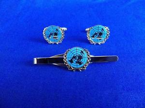 【送料無料】メンズアクセサリ—　カフリンクスネクタイグリップクリップセットunited nations b cuff l..