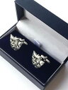 【送料無料】メンズアクセサリ- マスクピューターカフスボタンtheatrical mask hand made pewter cufflinks n312