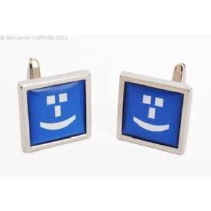 【送料無料】メンズアクセサリ— テキストカフスボタンスマイリーtext speak cufflinks smiley