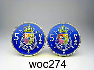 spain enamelled coin cufflinks 5 pesetas crownスペインコインカフスボタンペセタクラウンエナメル※注意※NYからの配送になりますので2週間前後お時間をいただきます。人気の商品は在庫が無い場合がございます。ご了承くださいませ。サイズの種類の商品は購入時の備考欄にご希望のサイズをご記載ください。　携帯メールでの登録ですと楽天からのメールが届かない場合がございます。