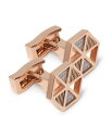 【送料無料】メンズアクセサリ—　ローズゴールドカフリンクスtmlewin rose gold hexagon cufflinks