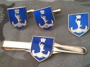 【送料無料】メンズアクセサリ— ロイヤルカフスボタンバッジネクタイクリップセットroyal signals cufflinks, badge, ti...