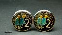 【送料無料】メンズアクセサリ- ニュージーランドエナメルコインカフスボタンセント zealand enamelled coin cufflinks 2 cents