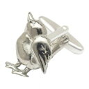 【送料無料】メンズアクセサリ—　シロメレンバードカフスリンクpewter wren bird cufflinks 2